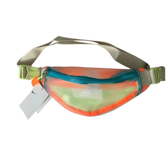 Nike Heritage Small 1L Crossbody Bag Waistpack White Light Bone Clear NWT - Picture 2 of 3